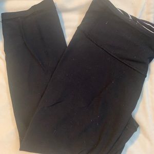 Black Cropped Wunder Under Lululemon Leggings